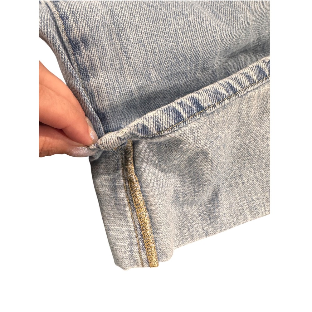 Dear John Women's Light Wash Wide Leg Cropped Cuffed Denim Jeans Size 28 - Picture 4 of 14